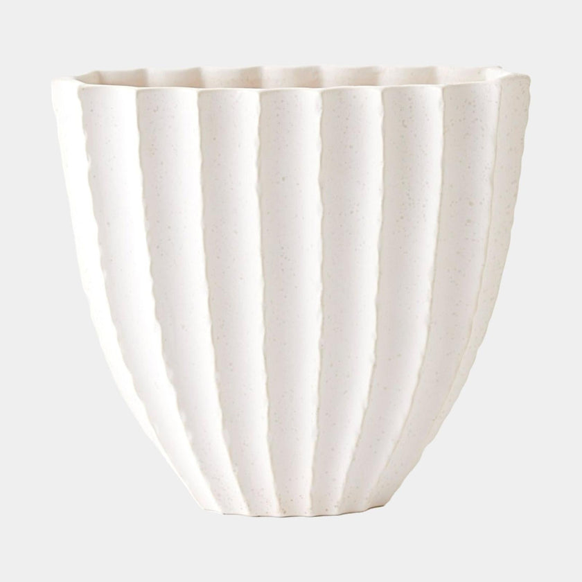 Global Views Cactus Vase Off White