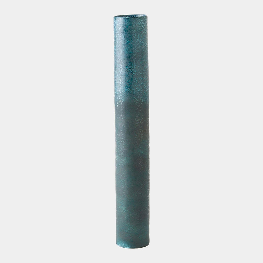Global Views Teeter Reactive Blue Vase