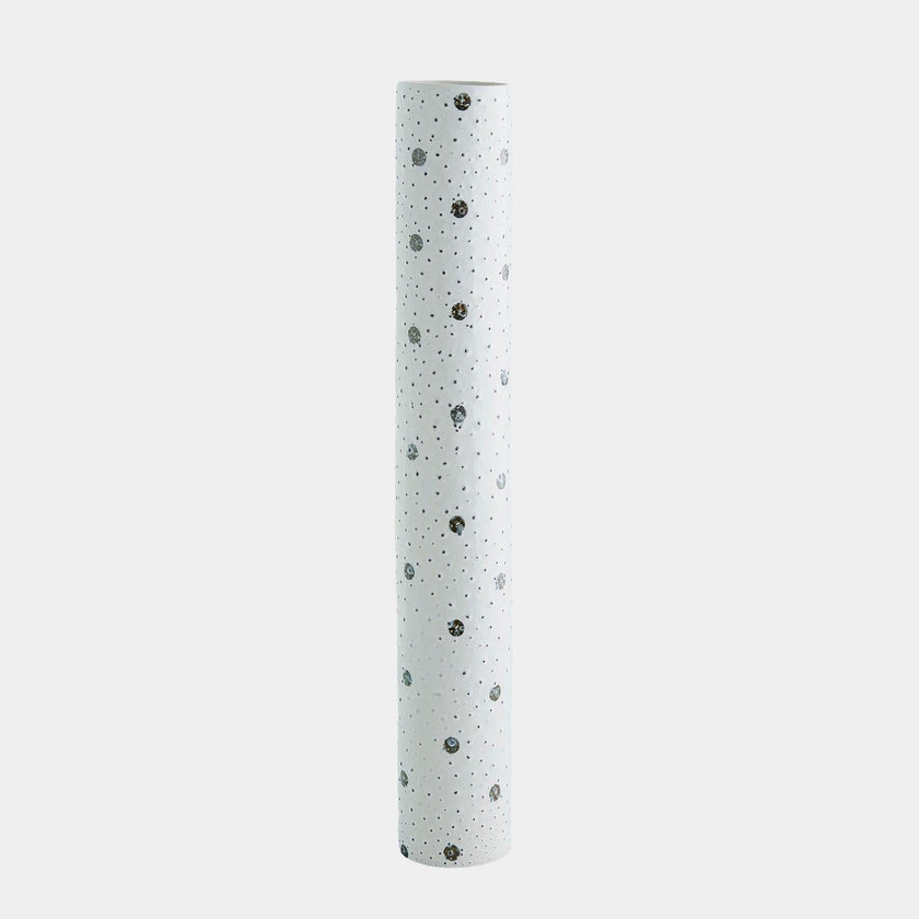 Global Views Spotted White and Black Vase