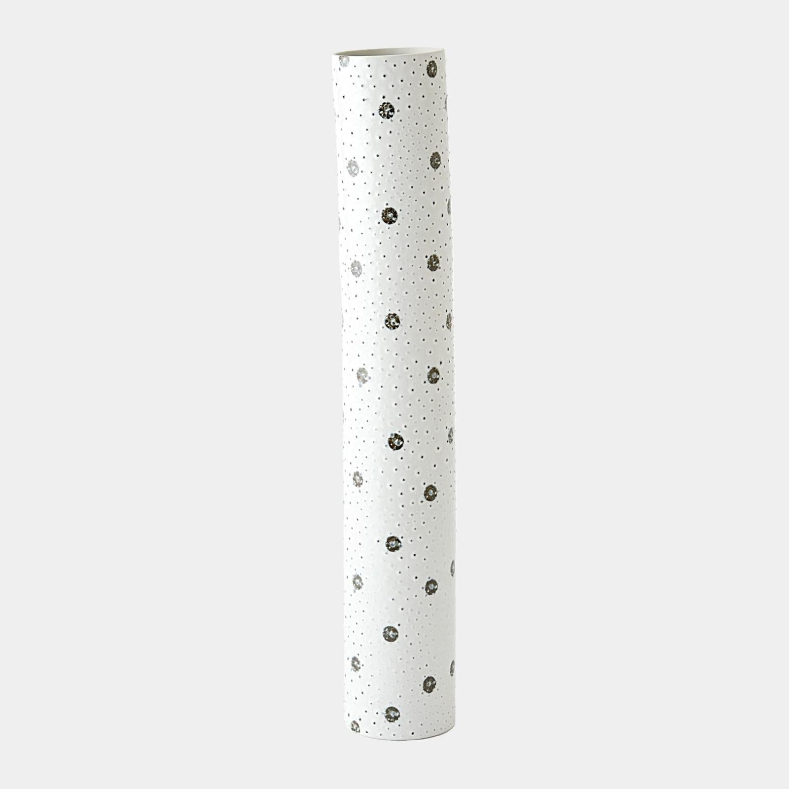Global Views Spotted White and Black Vase Clearance
