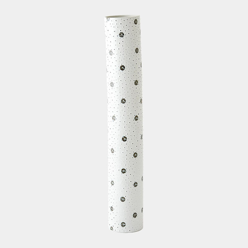 Global Views Spotted White and Black Vase