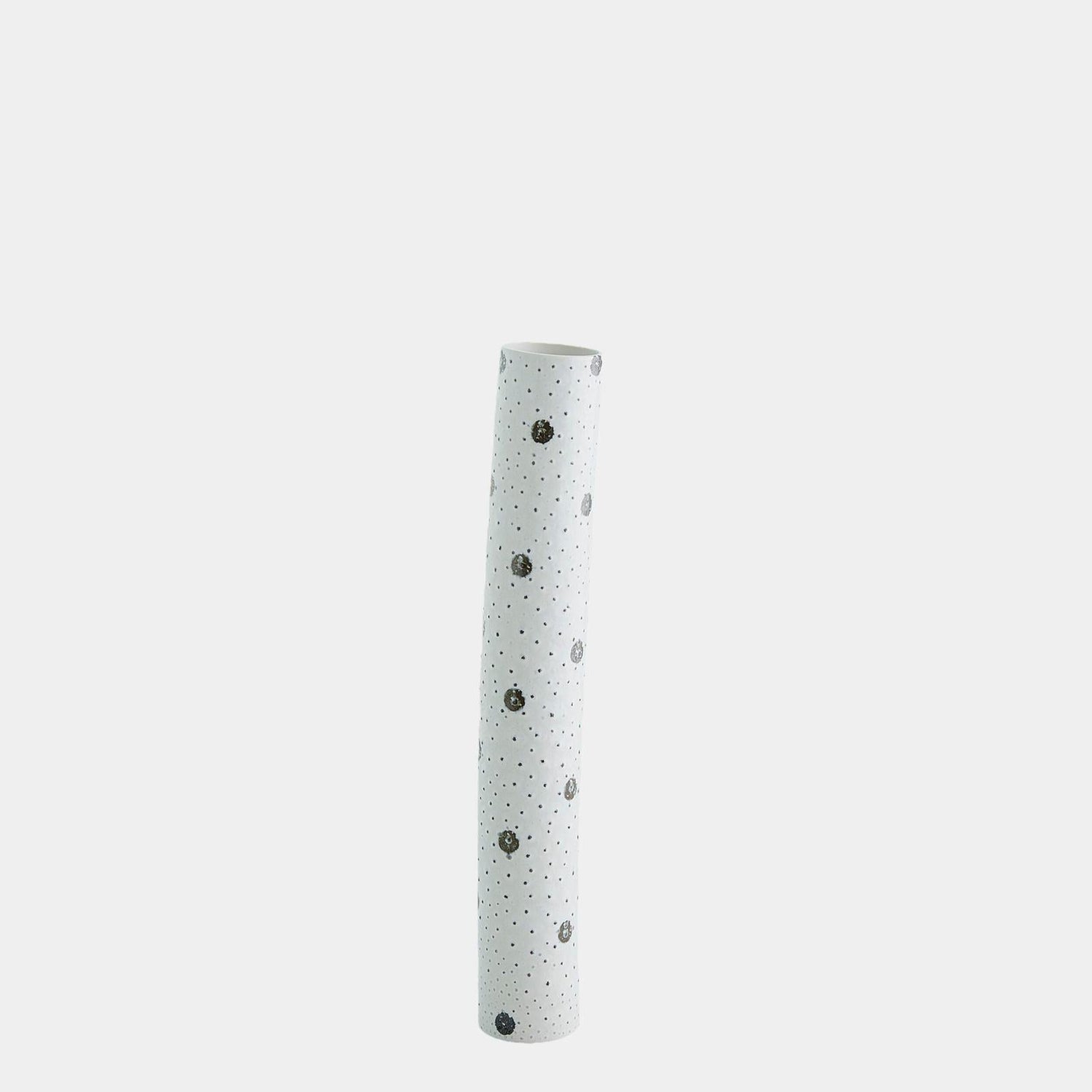 Global Views Spotted White and Black Vase Clearance