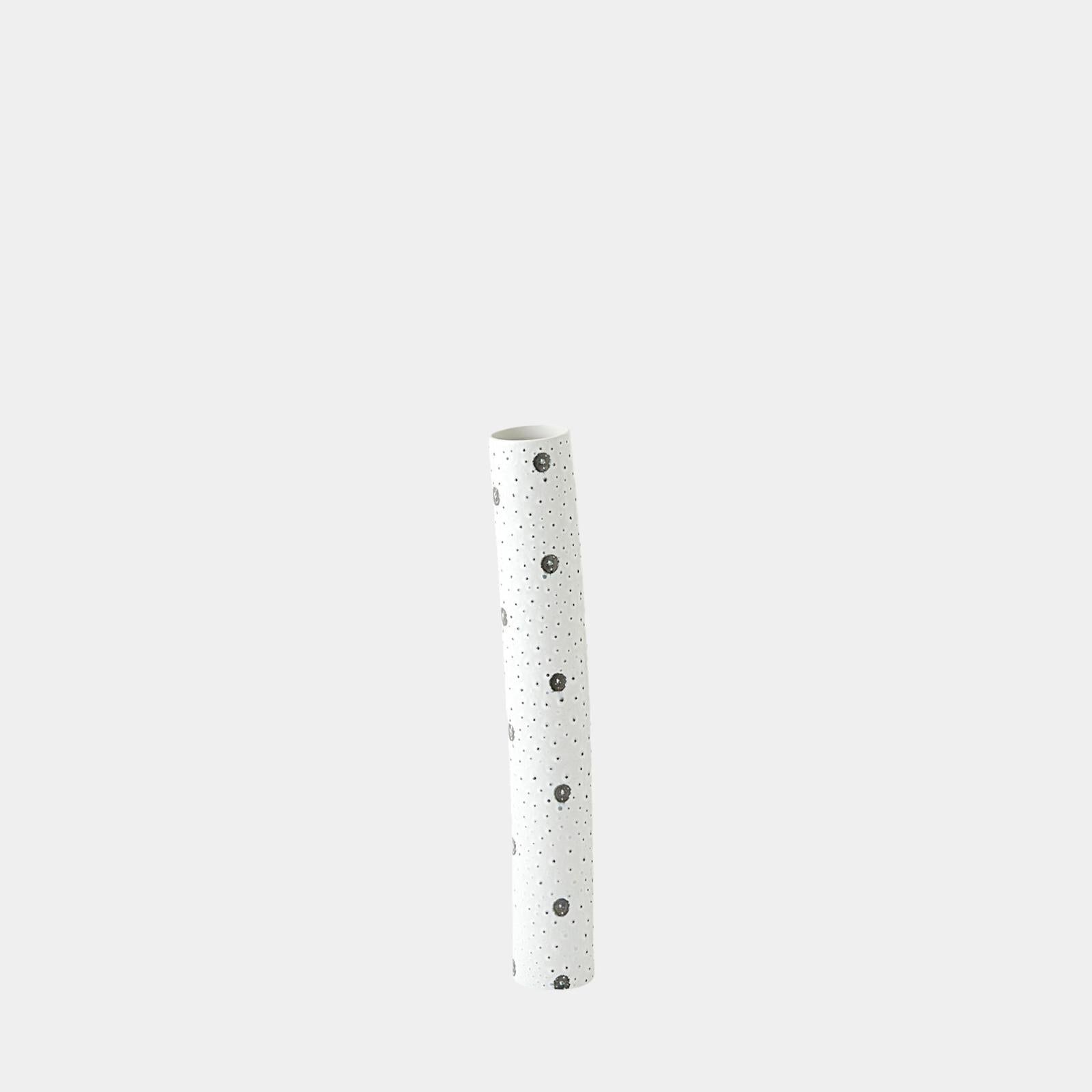 Global Views Spotted White and Black Vase Clearance