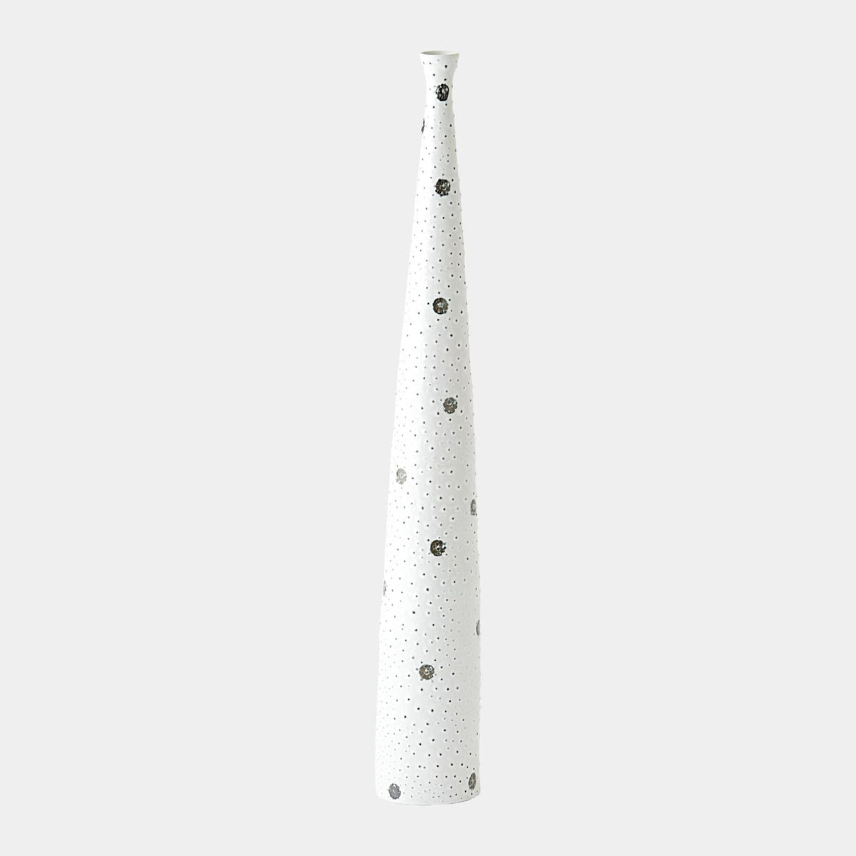 Global Views Spotted White and Black Vase