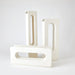 Global Views Rectangle Vase - White