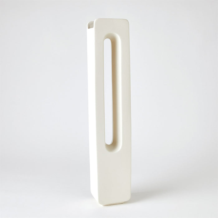 Global Views Rectangle Vase - White