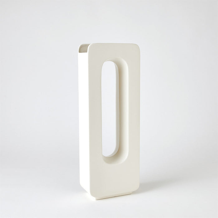 Global Views Rectangle Vase - White