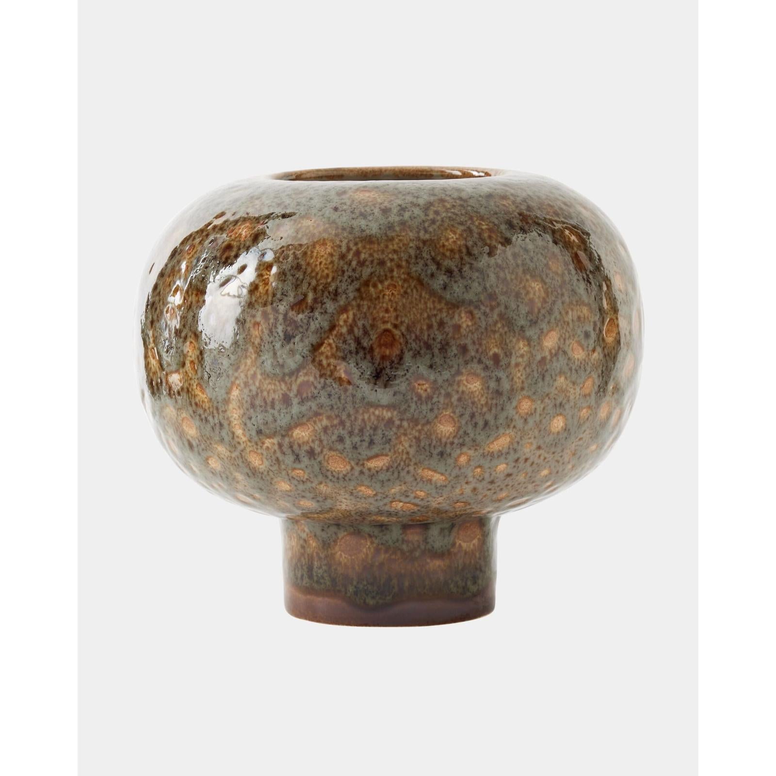 Global Views Allium Gray Splotch Vase