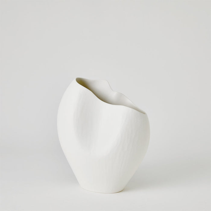 Global Views Horn Vase - Matte White