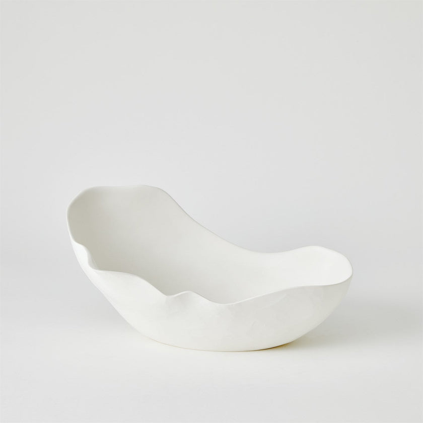 Global Views Horn Bowl - Matte White