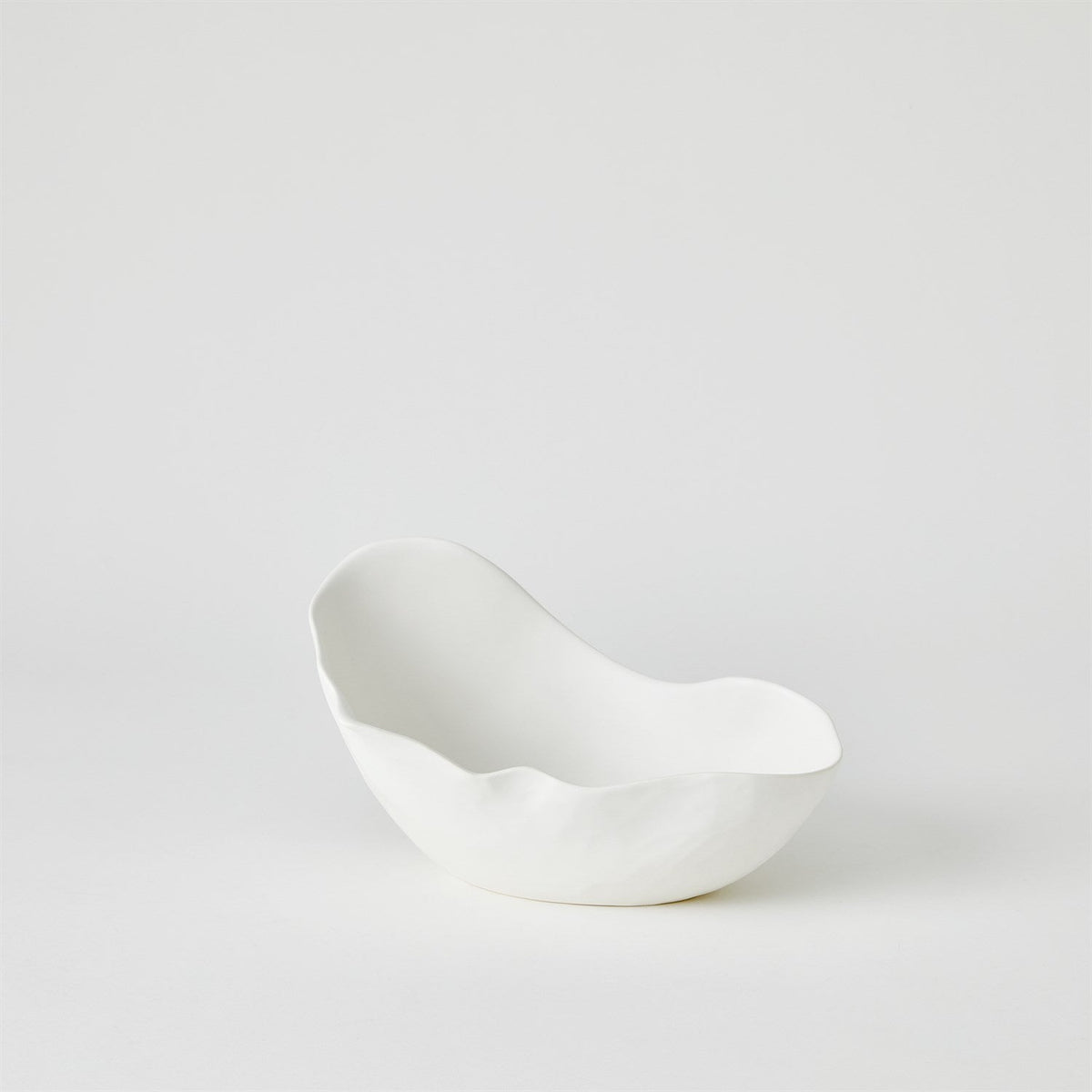 Global Views Matte White Horn Bowl