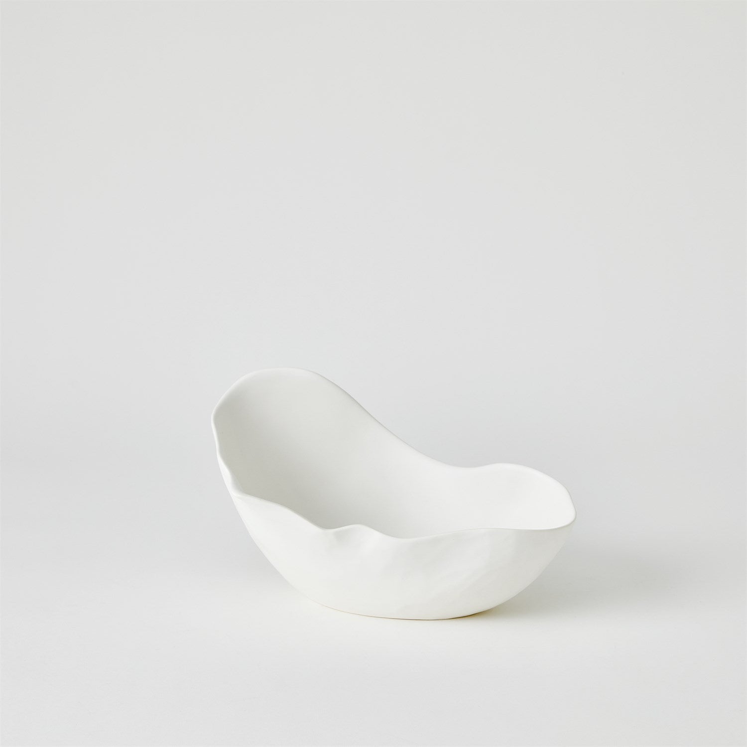 Global Views Matte White Horn Bowl