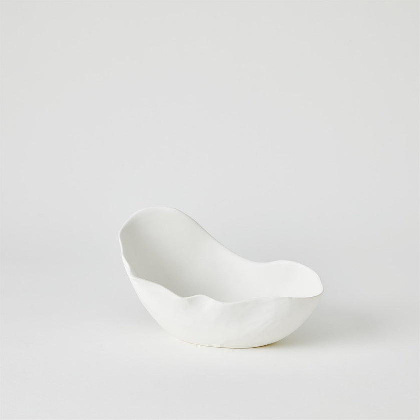 Global Views Horn Bowl - Matte White