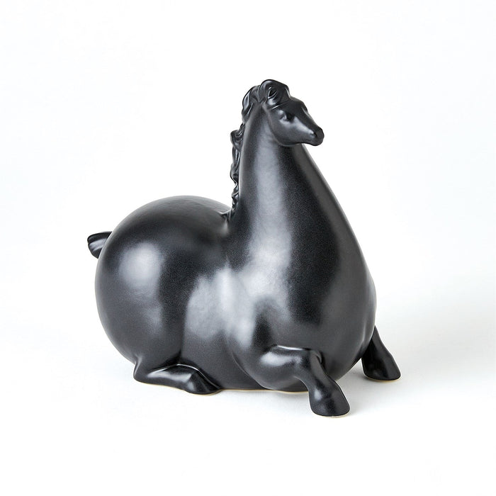 Global Views Libertino Horse - Matte Black