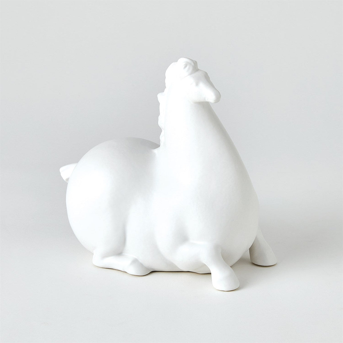 Global Views Libertino Horse - Matte White