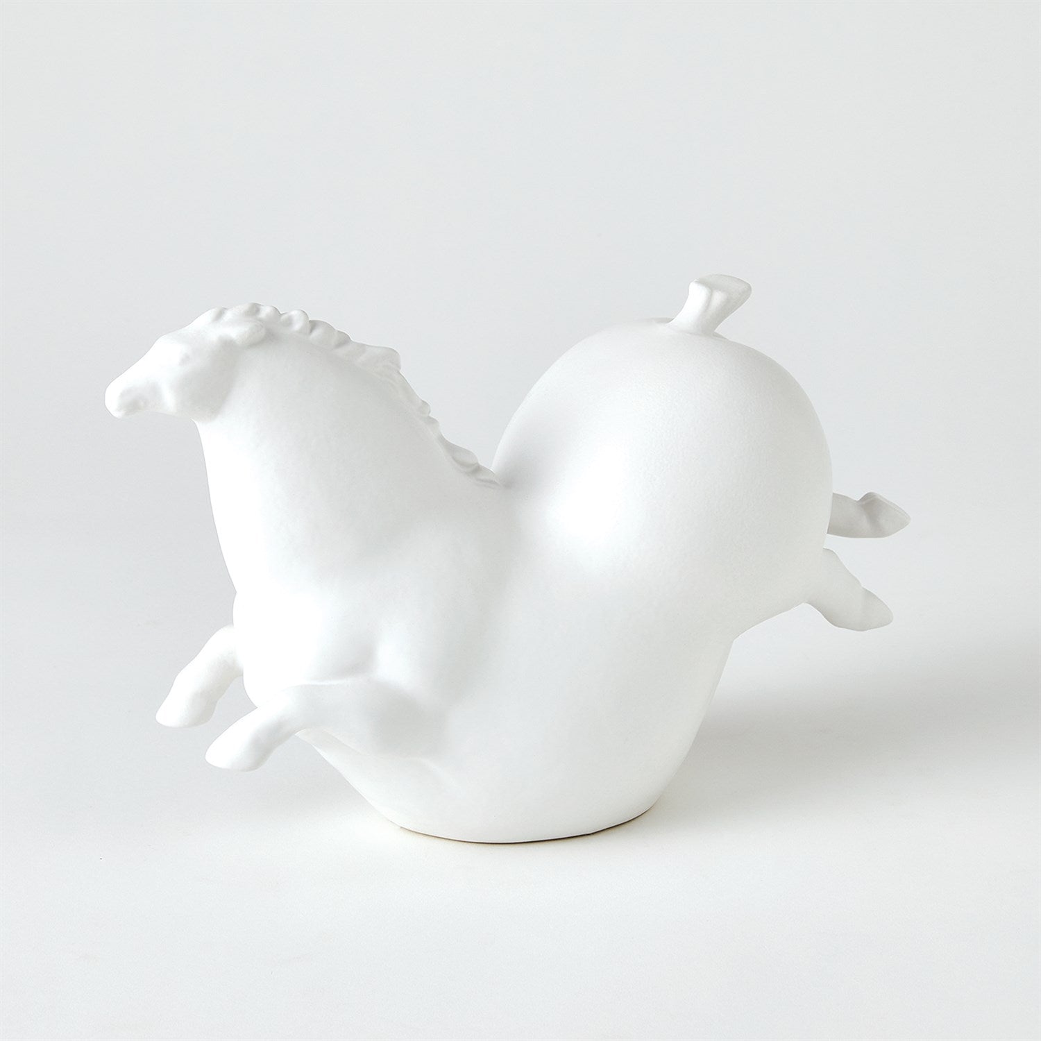 Global Views Friesian Horse - Matte White