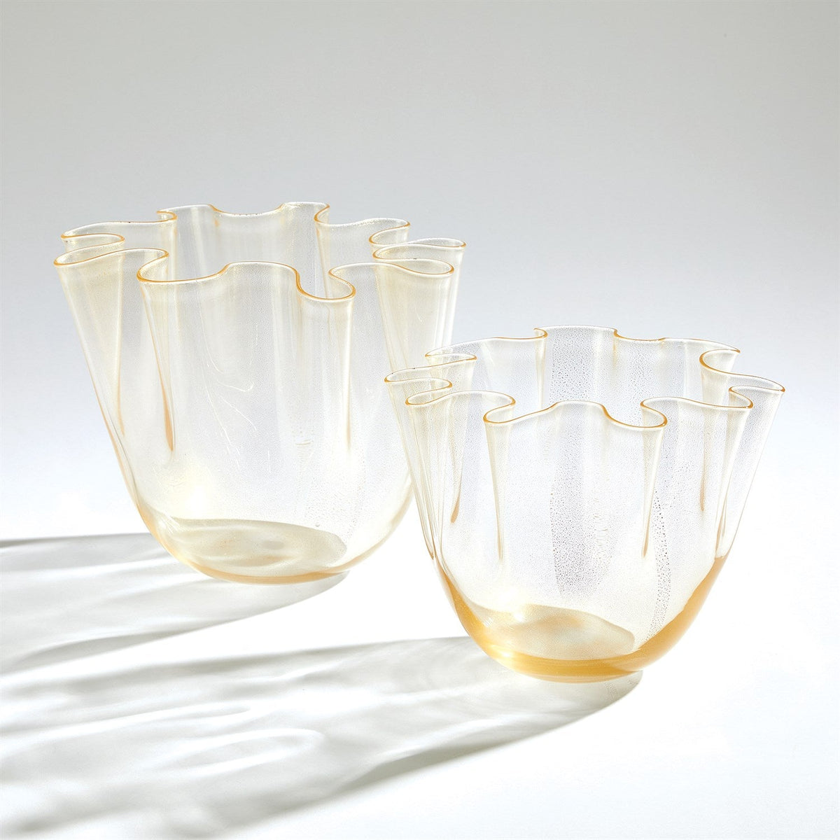 Global Views Handkerchief Vase - Gold