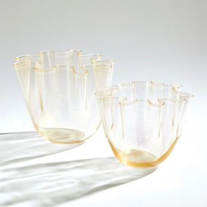 Global Views Handkerchief Vase - Gold