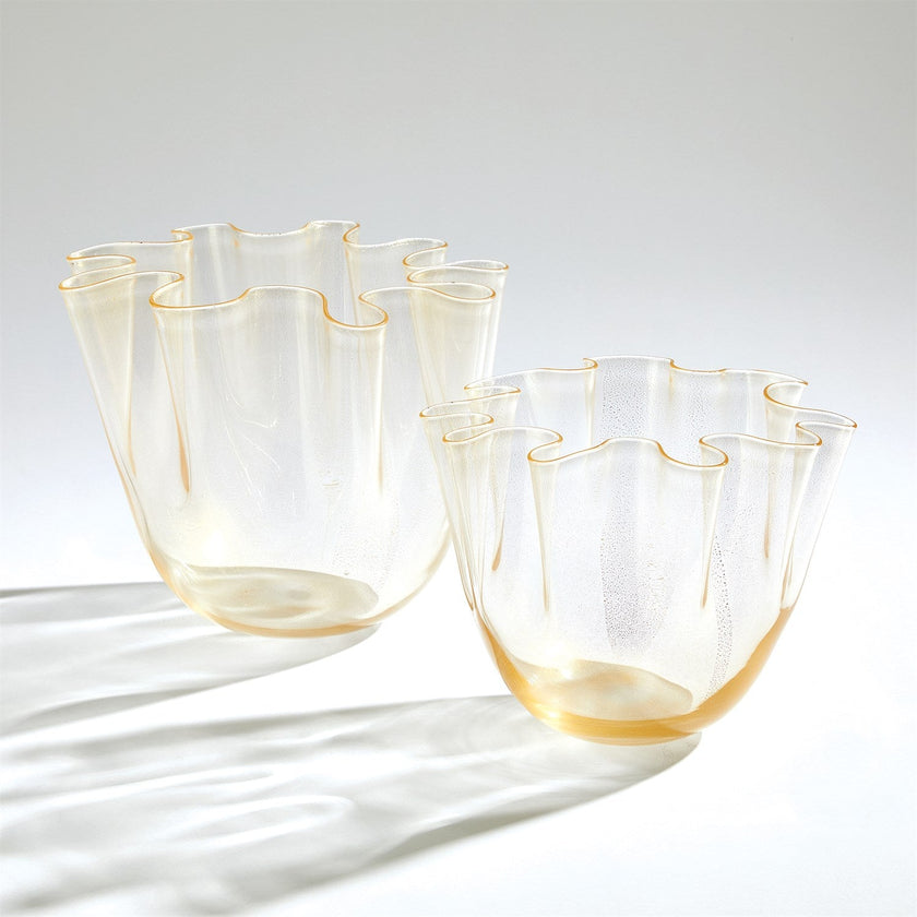 Global Views Handkerchief Vase - Gold
