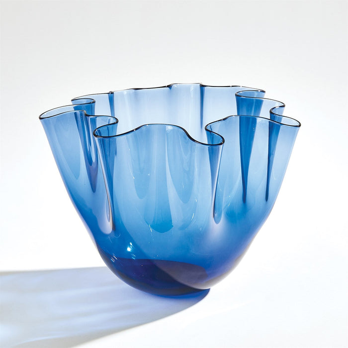 Global Views Handkerchief Vase - Blue