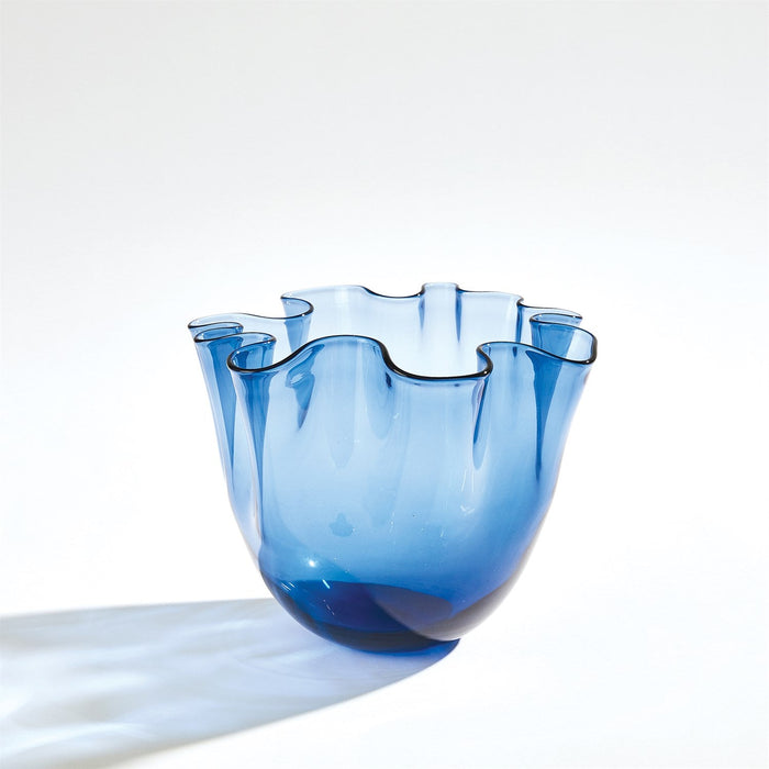 Global Views Handkerchief Vase - Blue