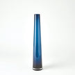 Global Views Glass Tower Vase - Blue