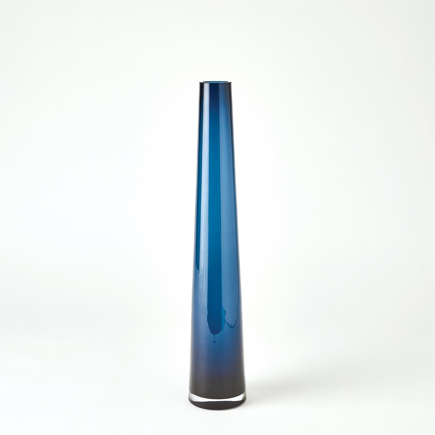 Global Views Glass Tower Vase - Blue