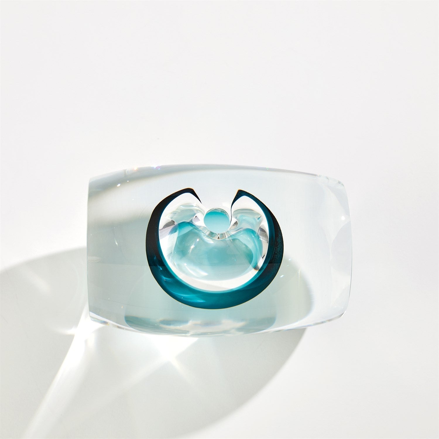 Global Views Barrel Vase - Azure