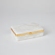 Global Views Gold Band Swivel Alabaster Box