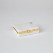 Global Views Gold Band Swivel Alabaster Box