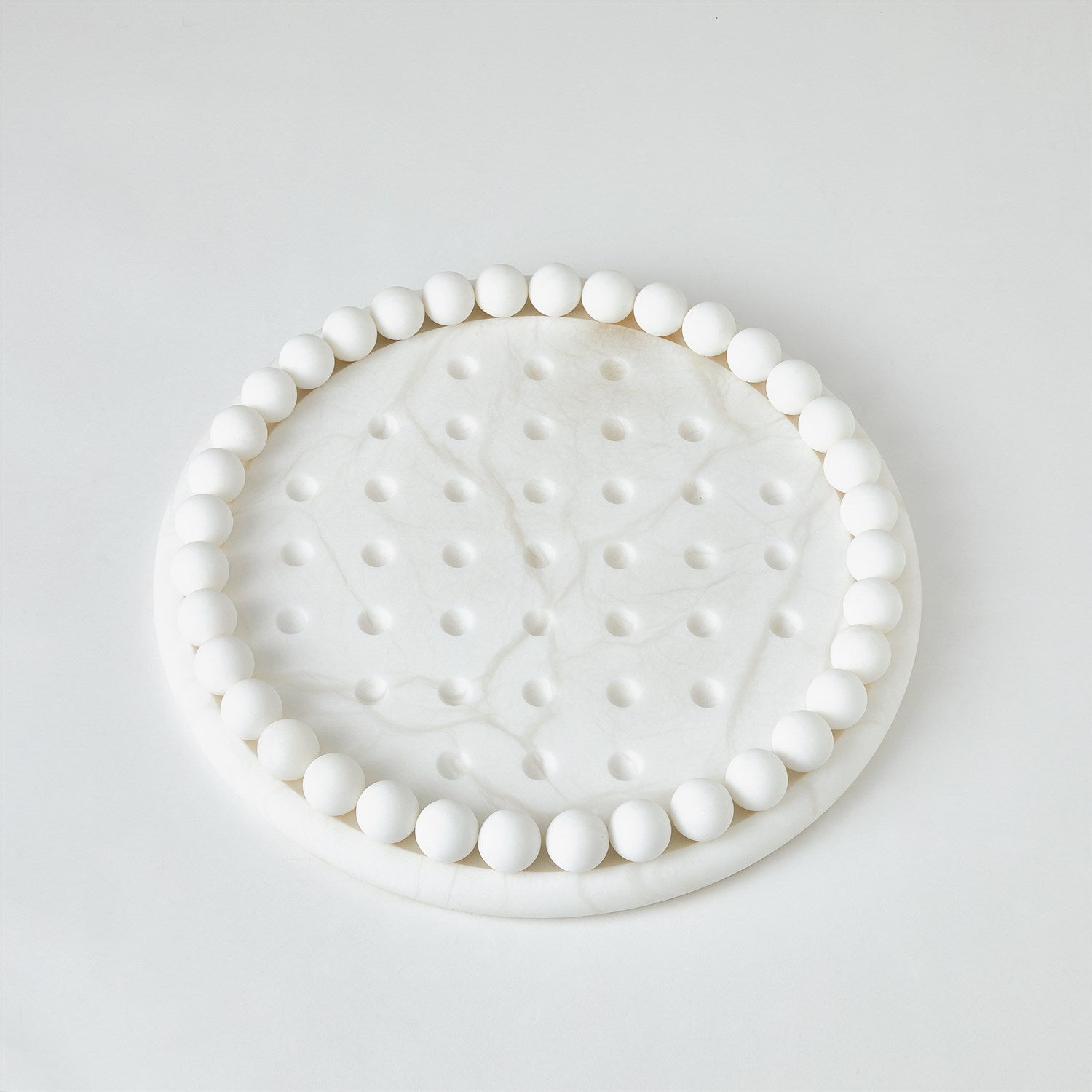 Global Views Alabaster Solitaire Game Set