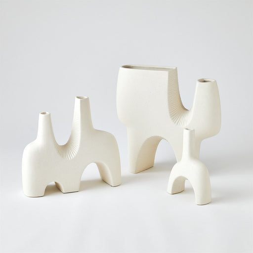 Global Views Cassel Vase - Matte White