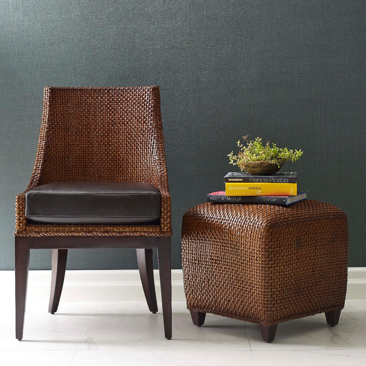 Woodbridge Furniture Woven Leather Chair