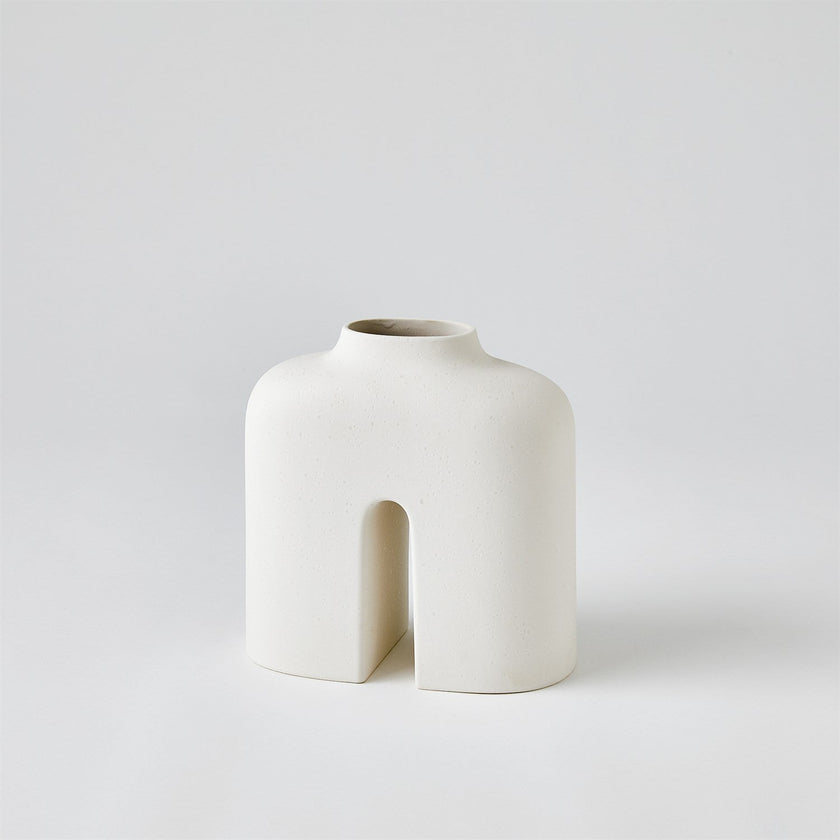 Global Views Guardian Vase - White Cream