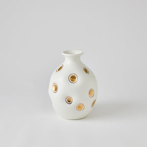 Global Views Dimples Vase - White