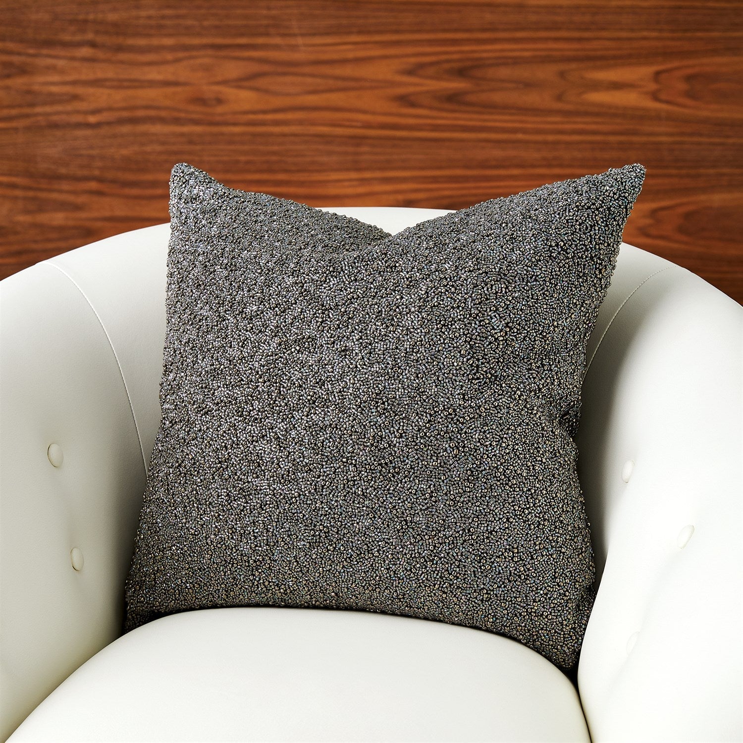 Global Views Multi Beaded Pillow - Indigo