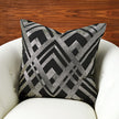 Global Views Woven Lines Pillow - Black/Silver