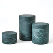 Global Views Cilindro Alabaster Box - BlackGreen