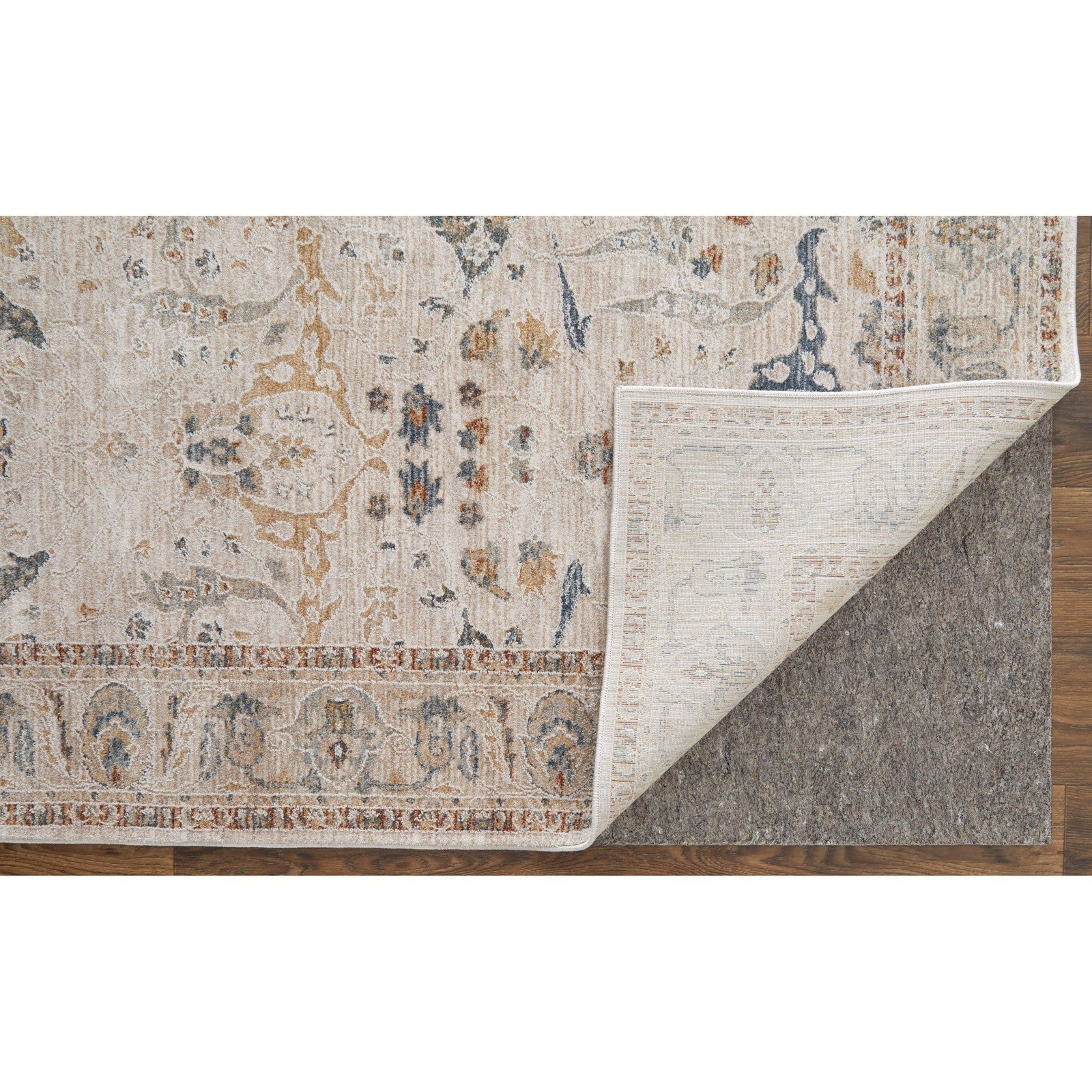 Feizy Pasha 39M4F Transitional Ikat in Ivory/Blue/Red