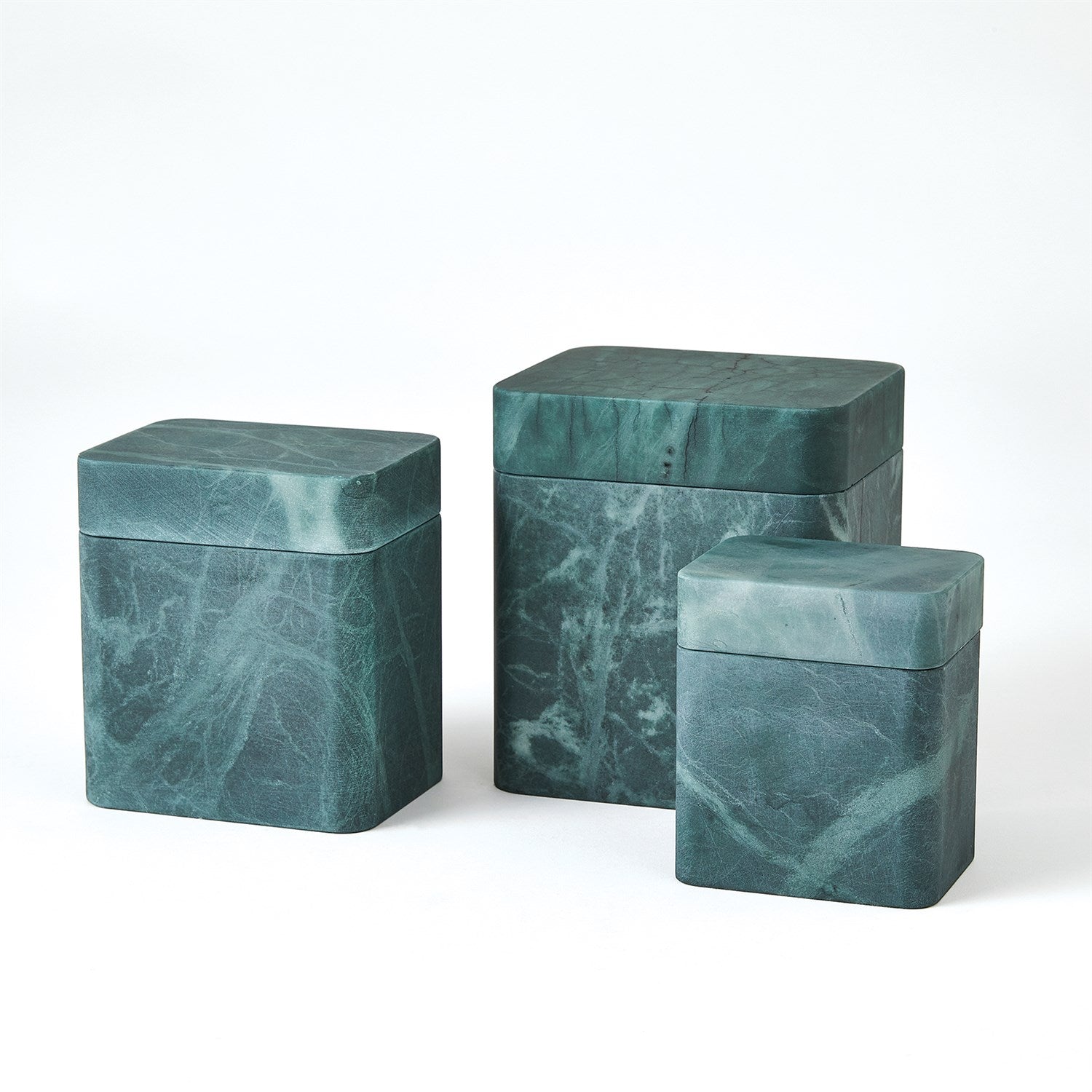 Global Views Raggio Alabaster Box - Black/Green