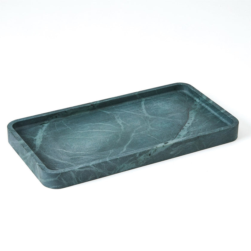 Global Views Raggio Alabaster Box - Black/Green