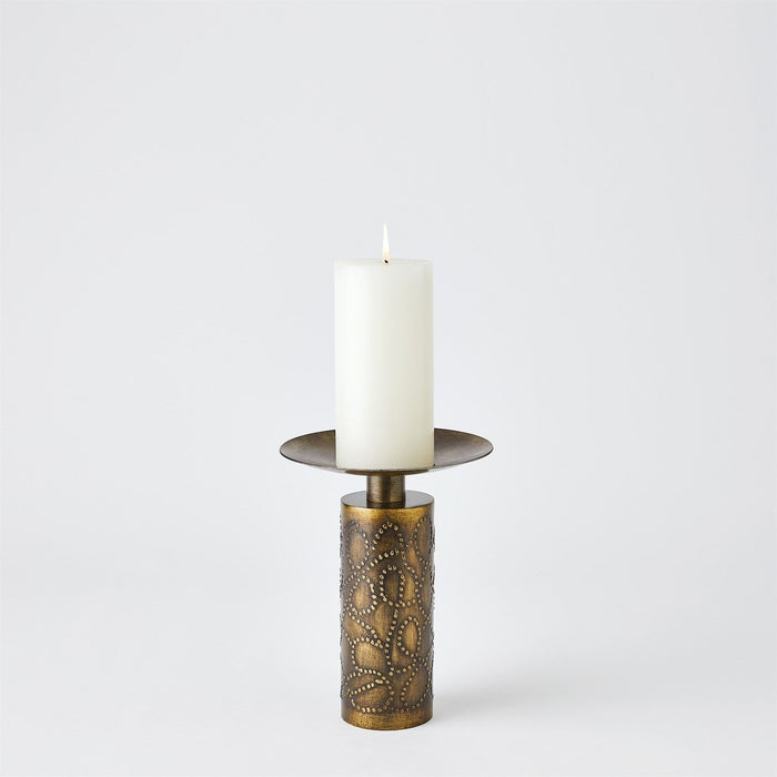 Global Views Paten Candle Holder - Antique Brass