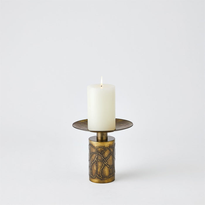 Global Views Paten Candle Holder - Antique Brass