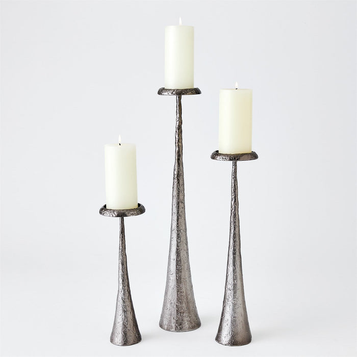 Global Views Beacon Candle Holder - Gunmetal