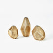 Global Views S Geo Vases - Antique Brass