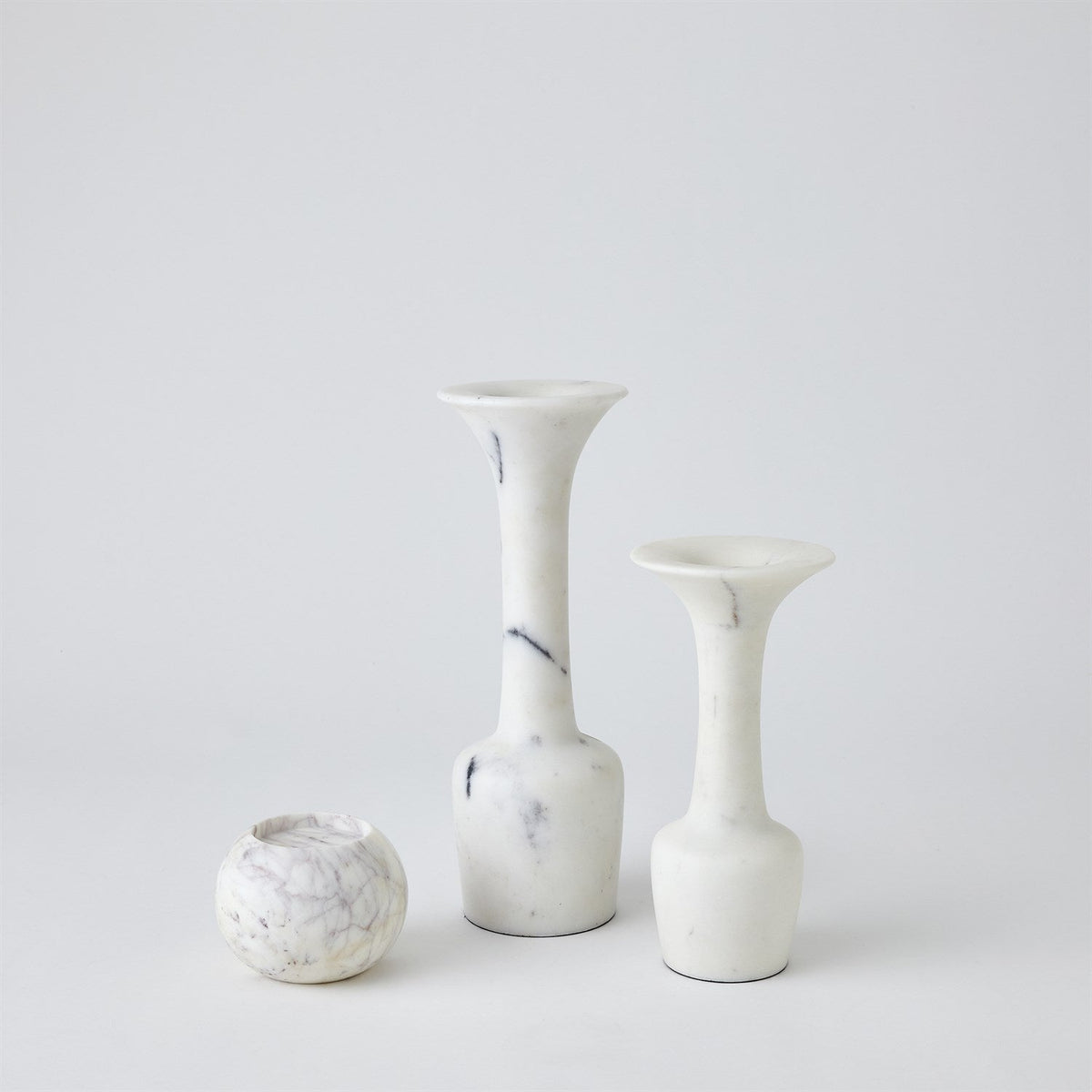 Global Views Globe Candle Holder - White