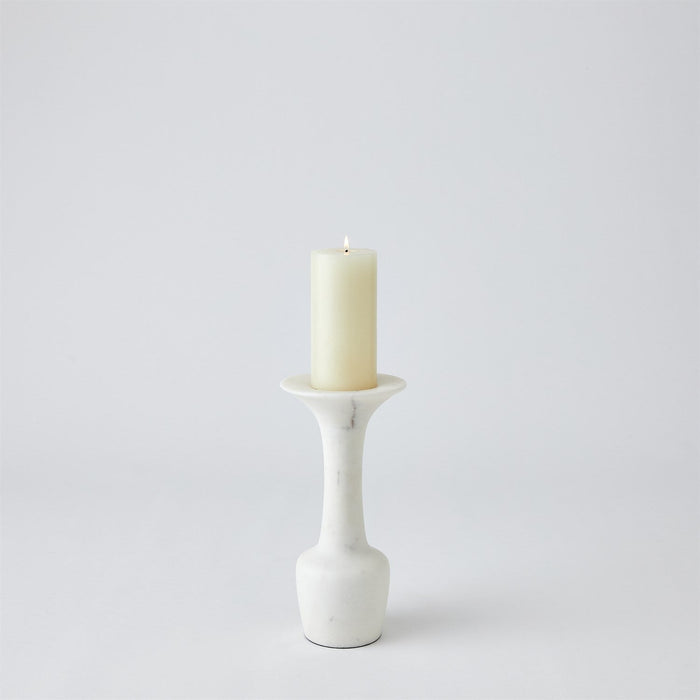 Global Views Calyx Candle Holder - White