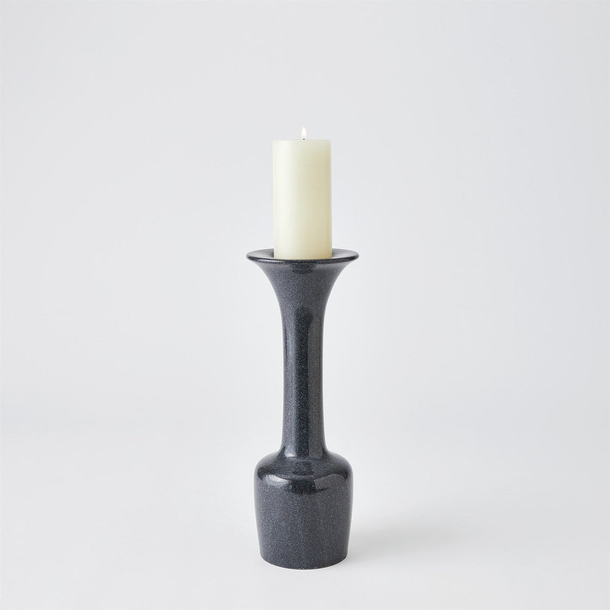 Global Views Calyx Candle Holder - Black