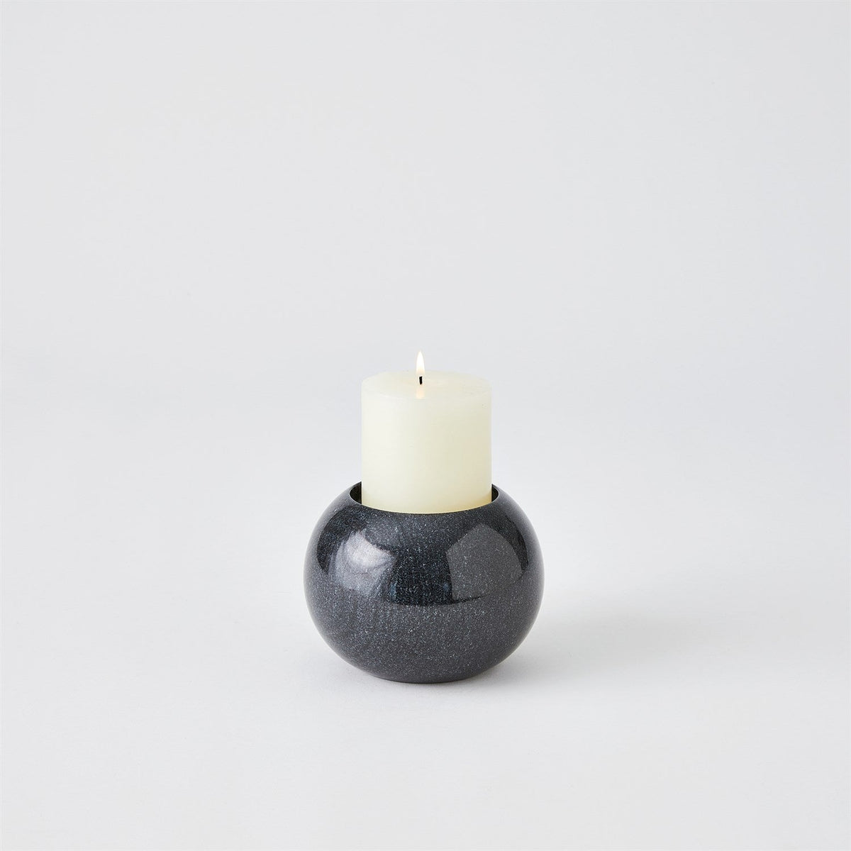 Global Views Globe Candle Holder - Black