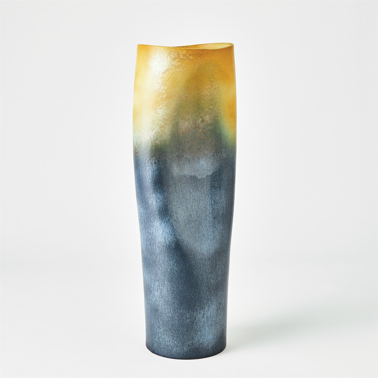 Global Views Indent Vase & Bowl - Grey Yellow